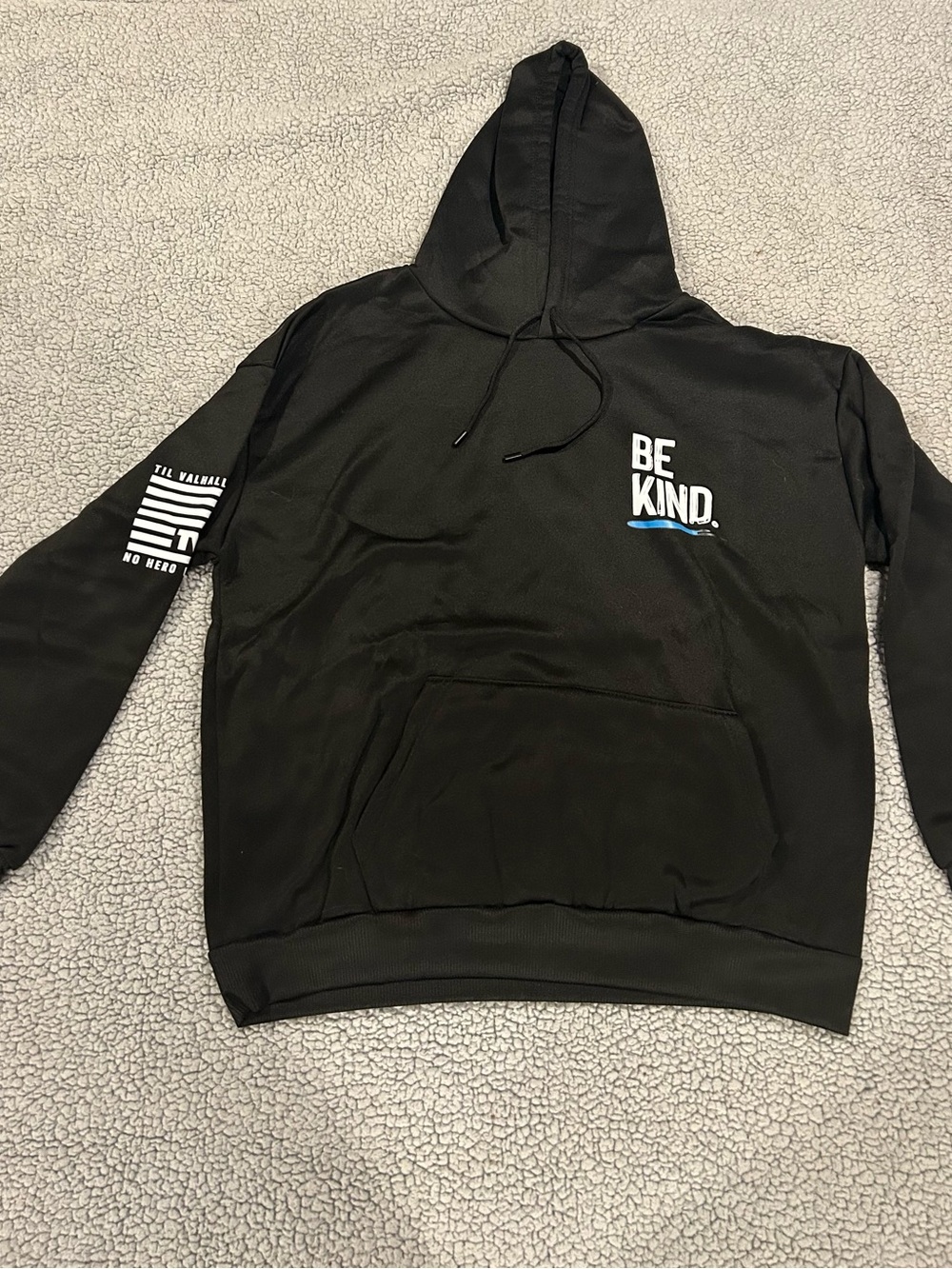 Be Kind Black Hoodie Sweatshirt - Men's Casual Pullover